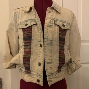 Free People distressed denim jacket